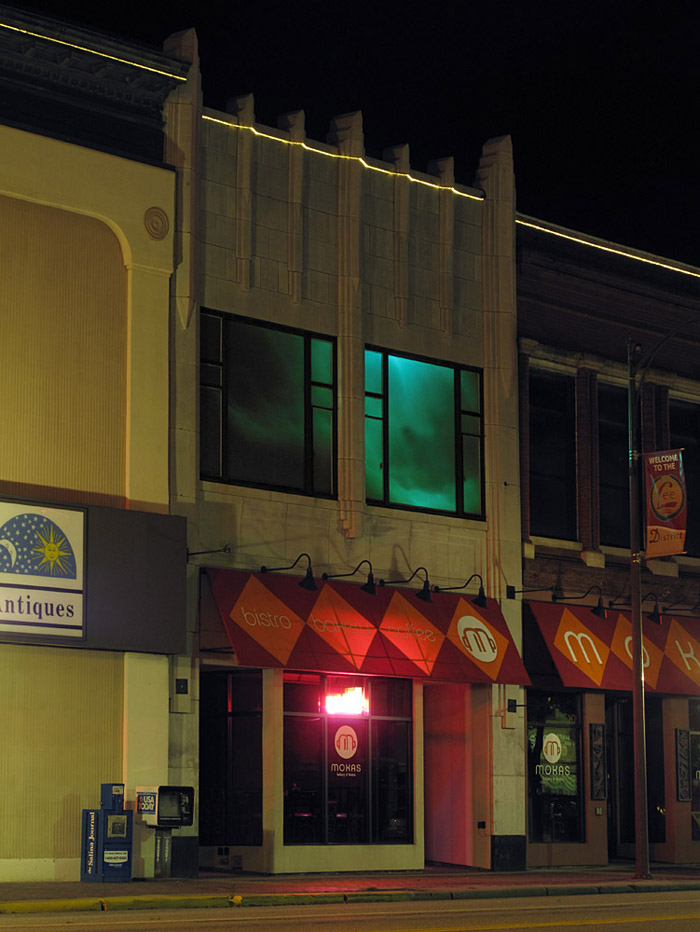 Kenneth A. Huff; Untitled new work, 2010; Projection installation; Salina, Kansas; June 2010.